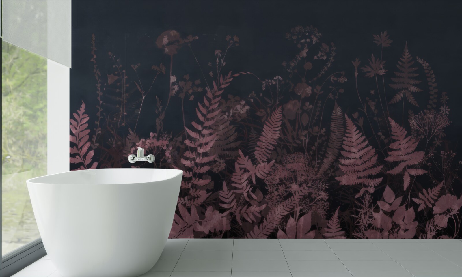 Fototapeta podwodna fioletowa paproć