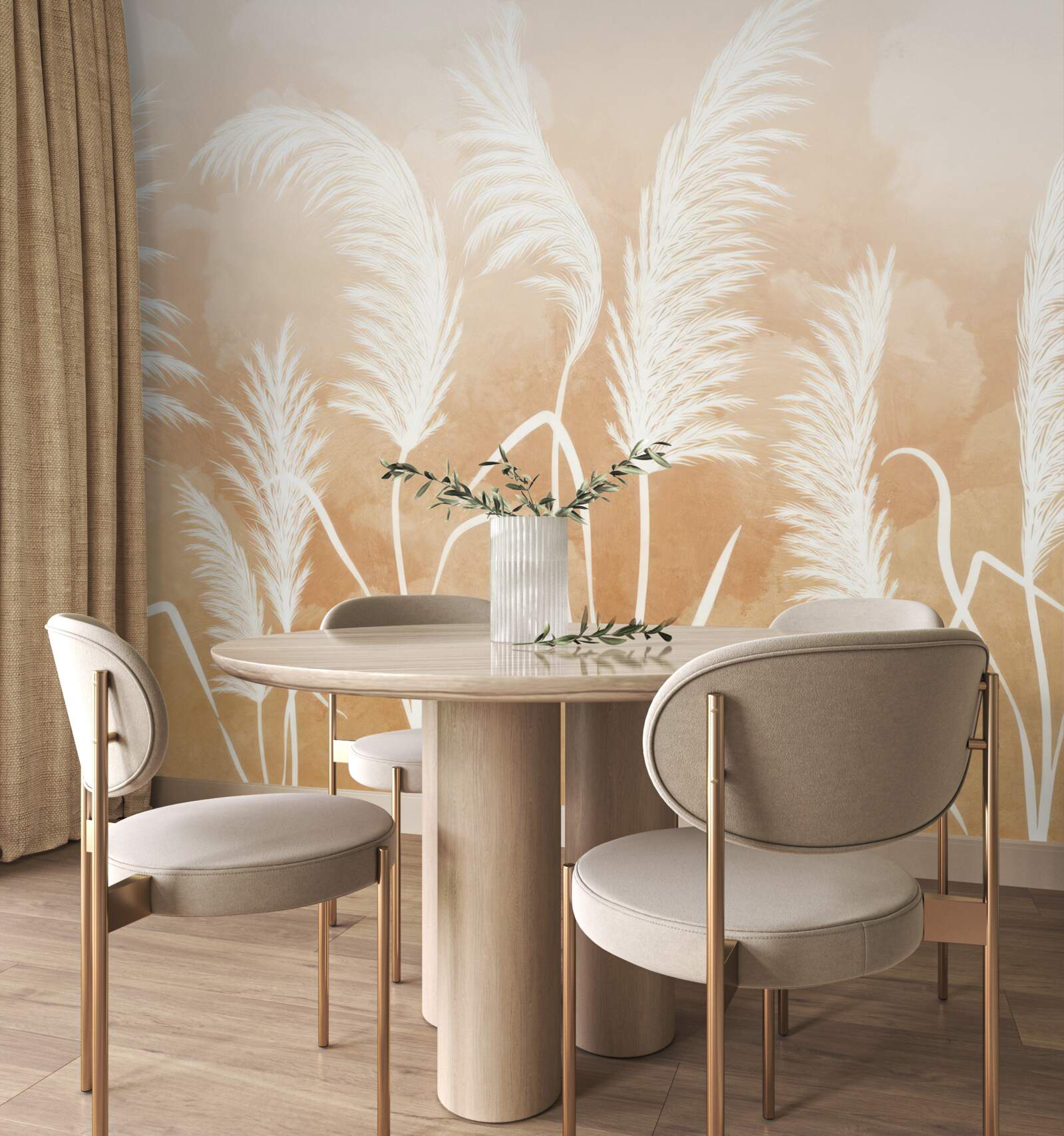 Fototapeta białe liście trzepoczą na wietrze