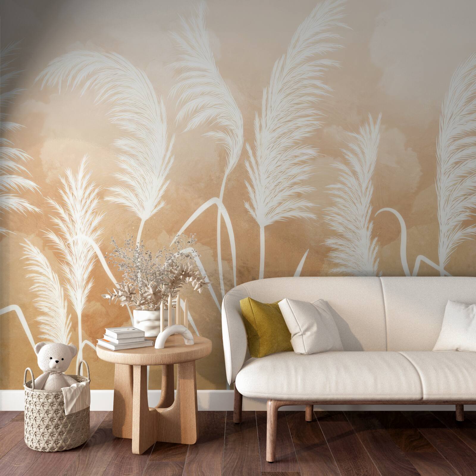 Fototapeta białe liście trzepoczą na wietrze