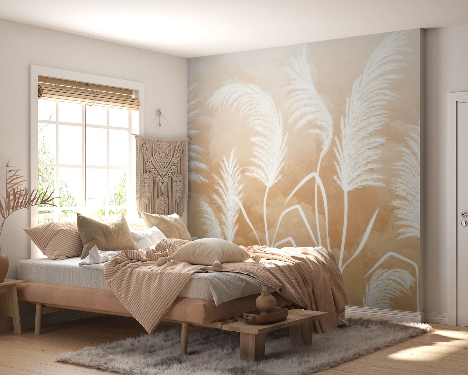 Fototapeta białe liście trzepoczą na wietrze