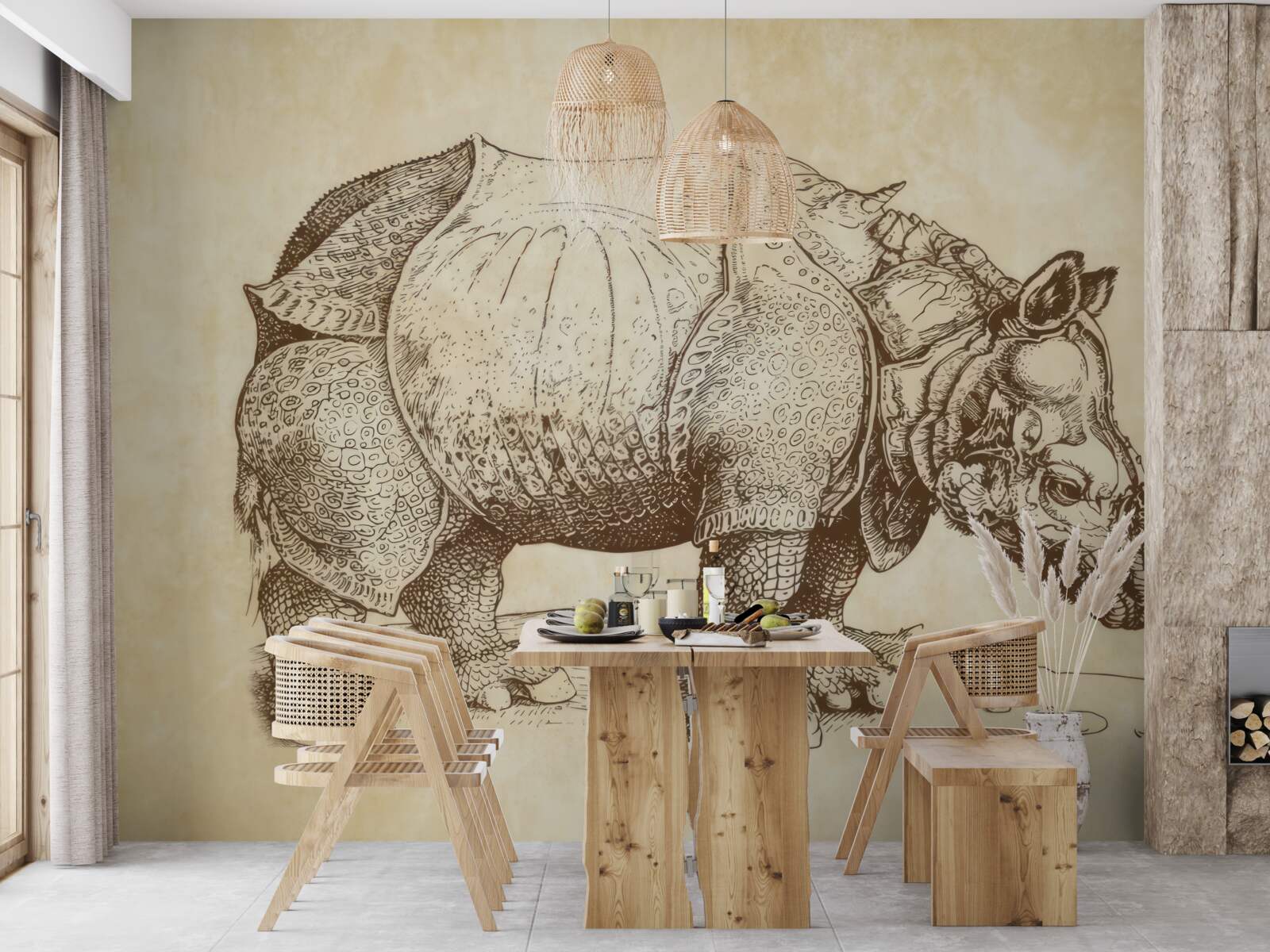 Fototapeta silny nosorożec