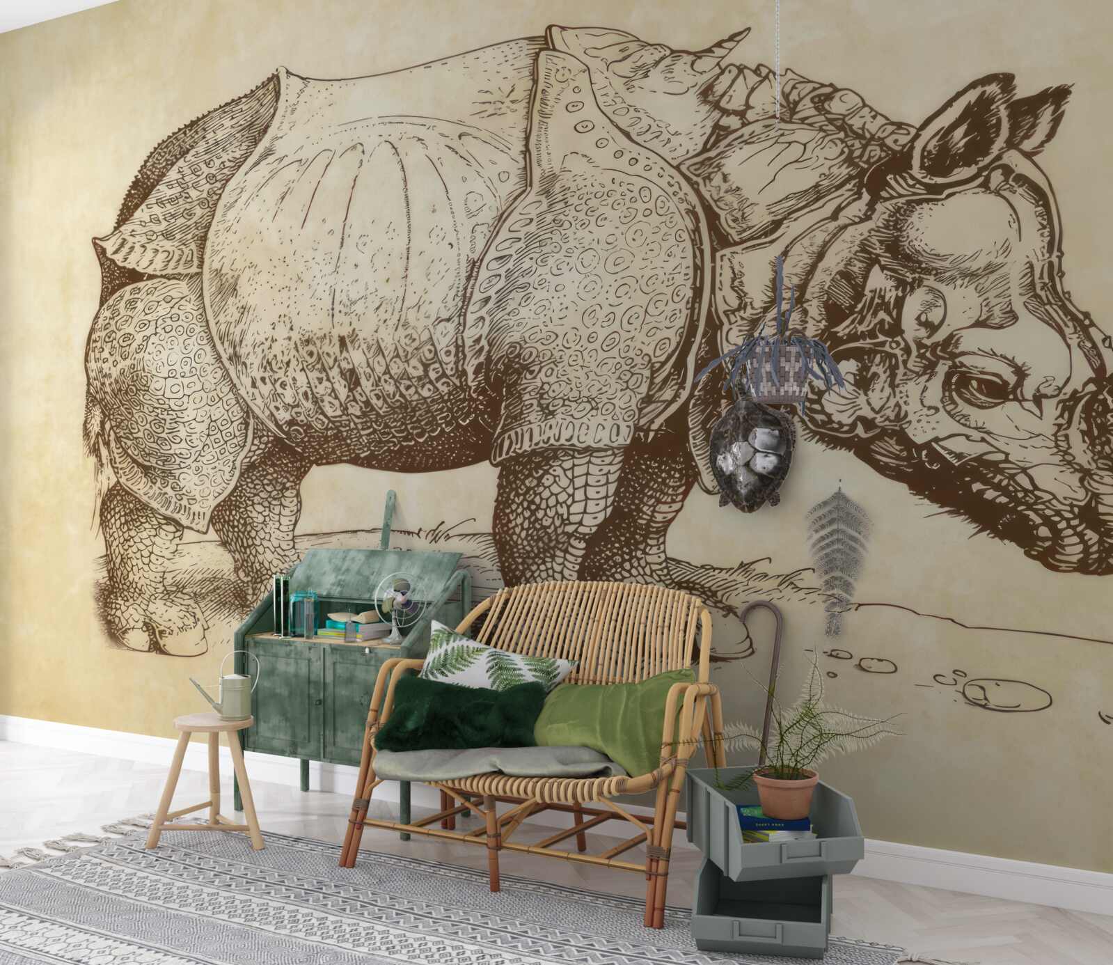 Fototapeta silny nosorożec