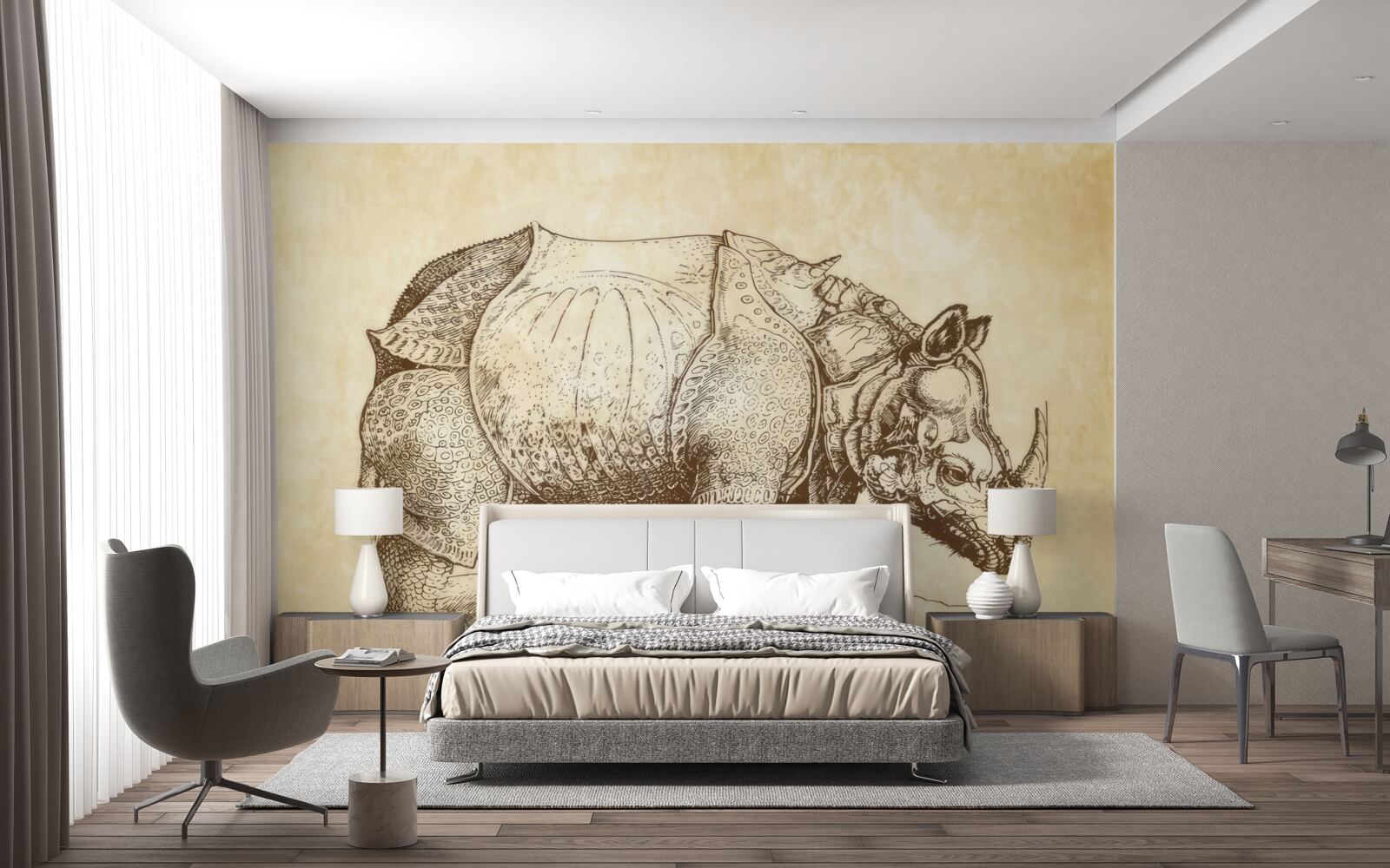 Fototapeta silny nosorożec