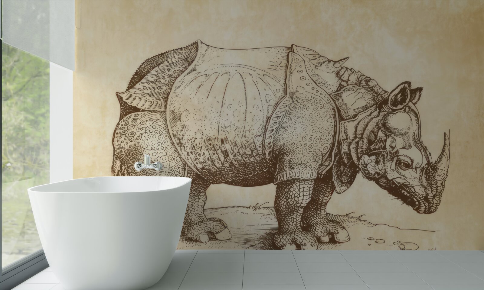 Fototapeta silny nosorożec