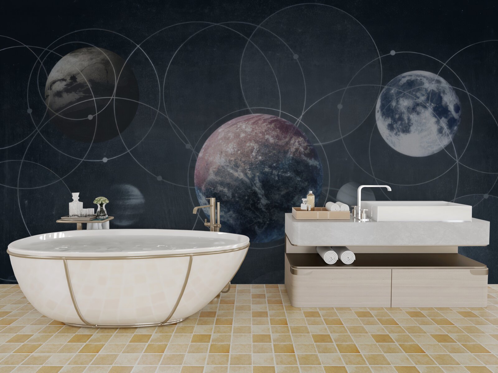 Fototapeta planety wchodzące w skład układu słonecznego