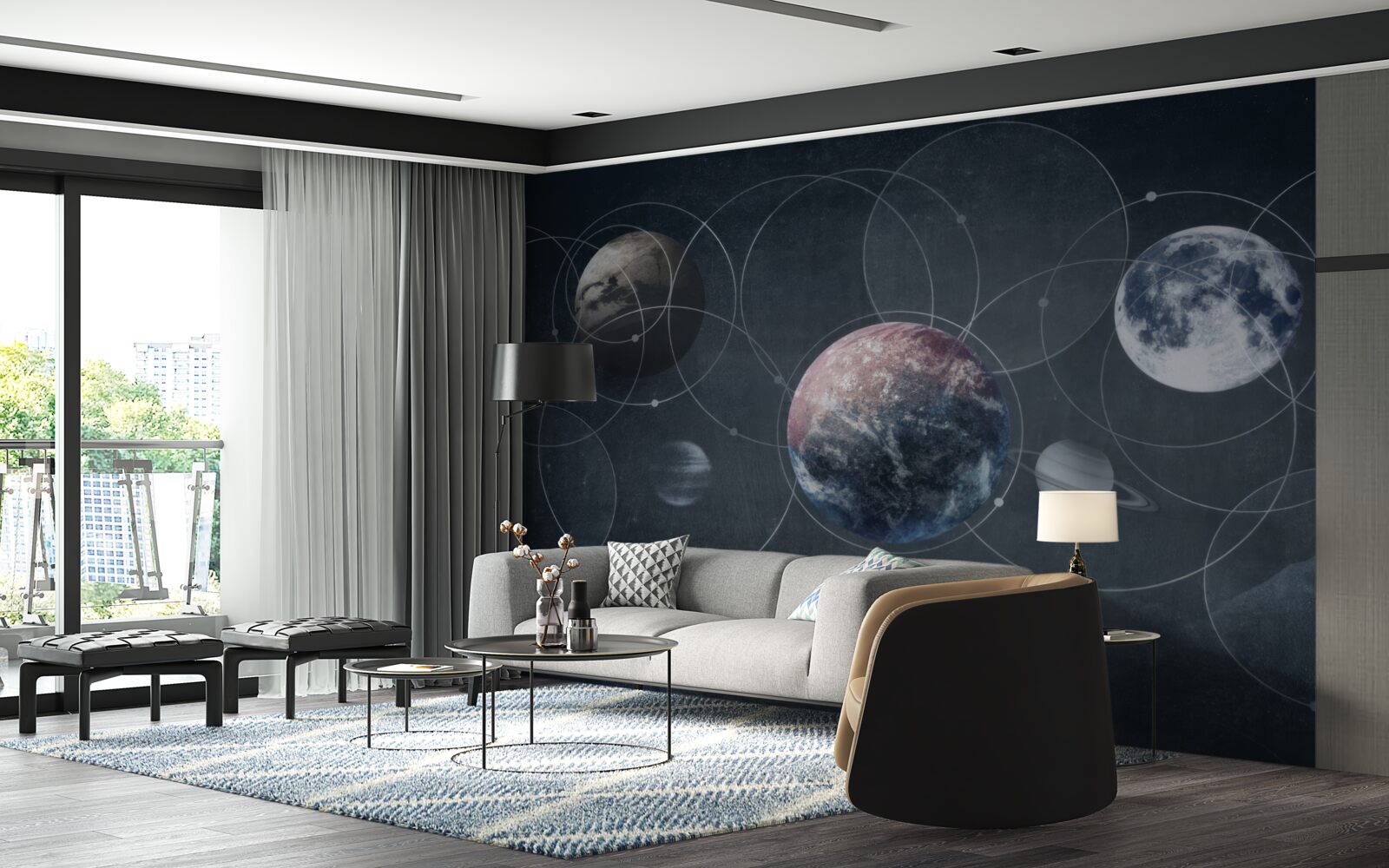 Fototapeta planety wchodzące w skład układu słonecznego