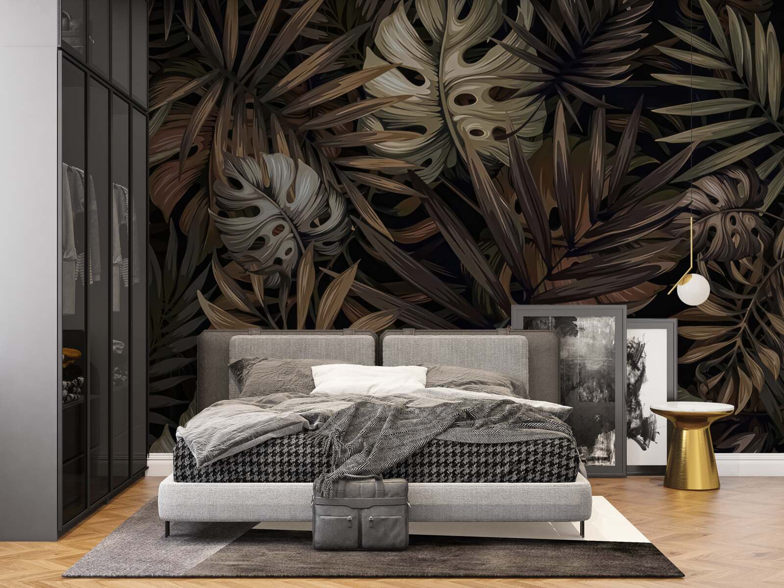 Fototapeta tropikalne liście w nocy