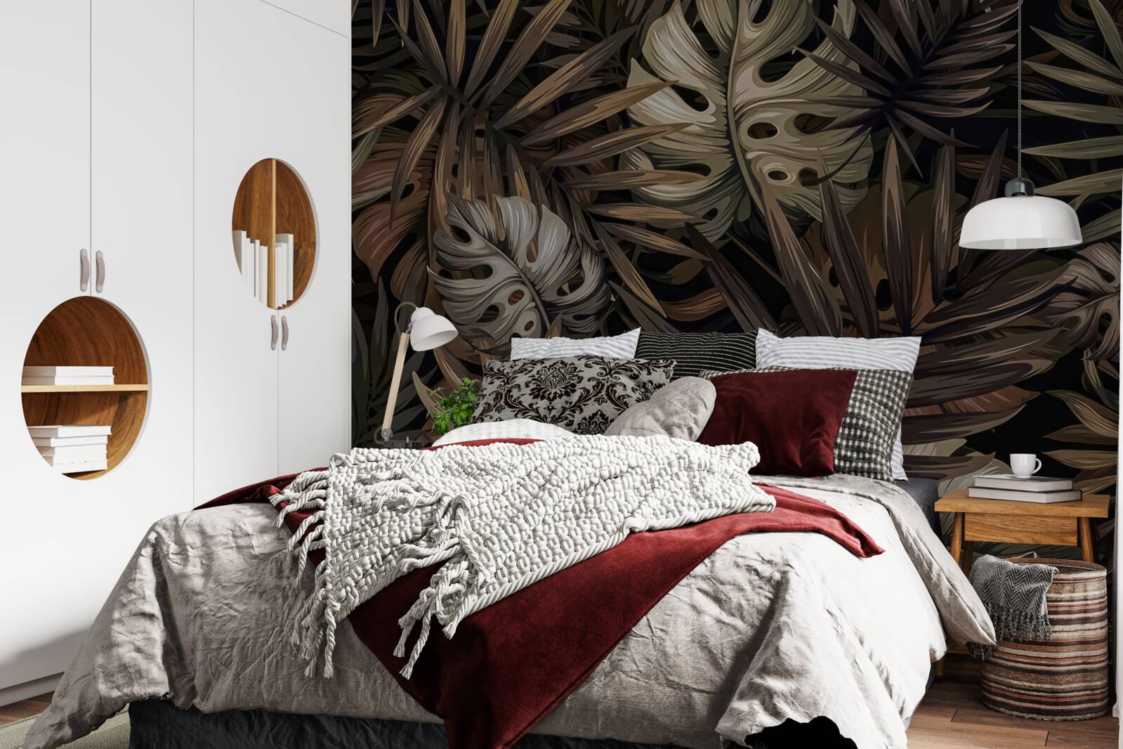 Fototapeta tropikalne liście w nocy