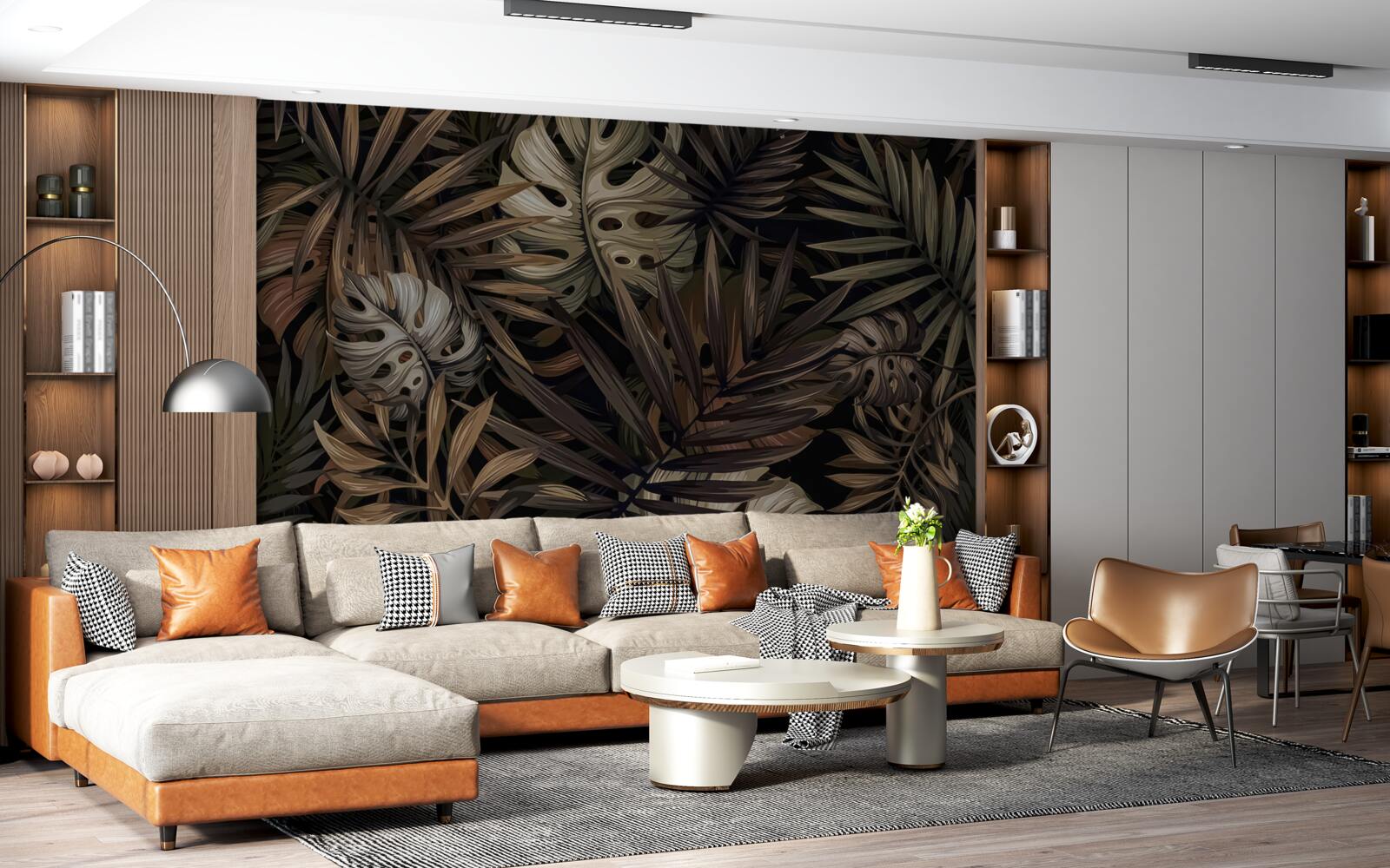 Fototapeta tropikalne liście w nocy