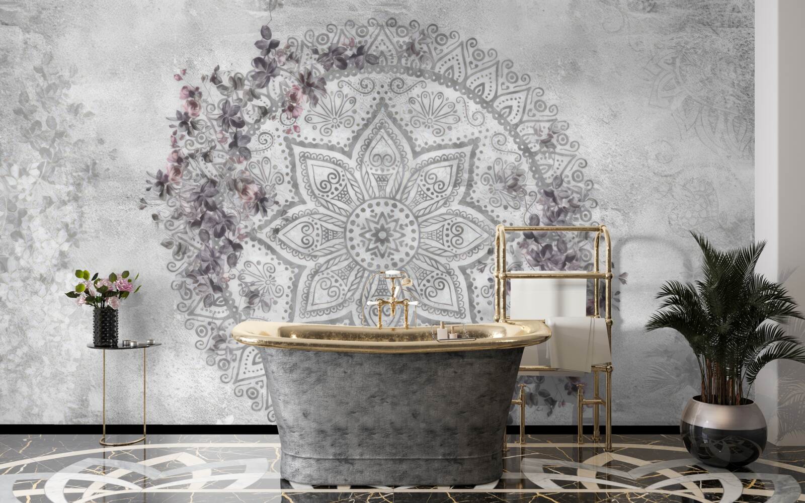 Fototapeta piękny obraz wśród kwiatów