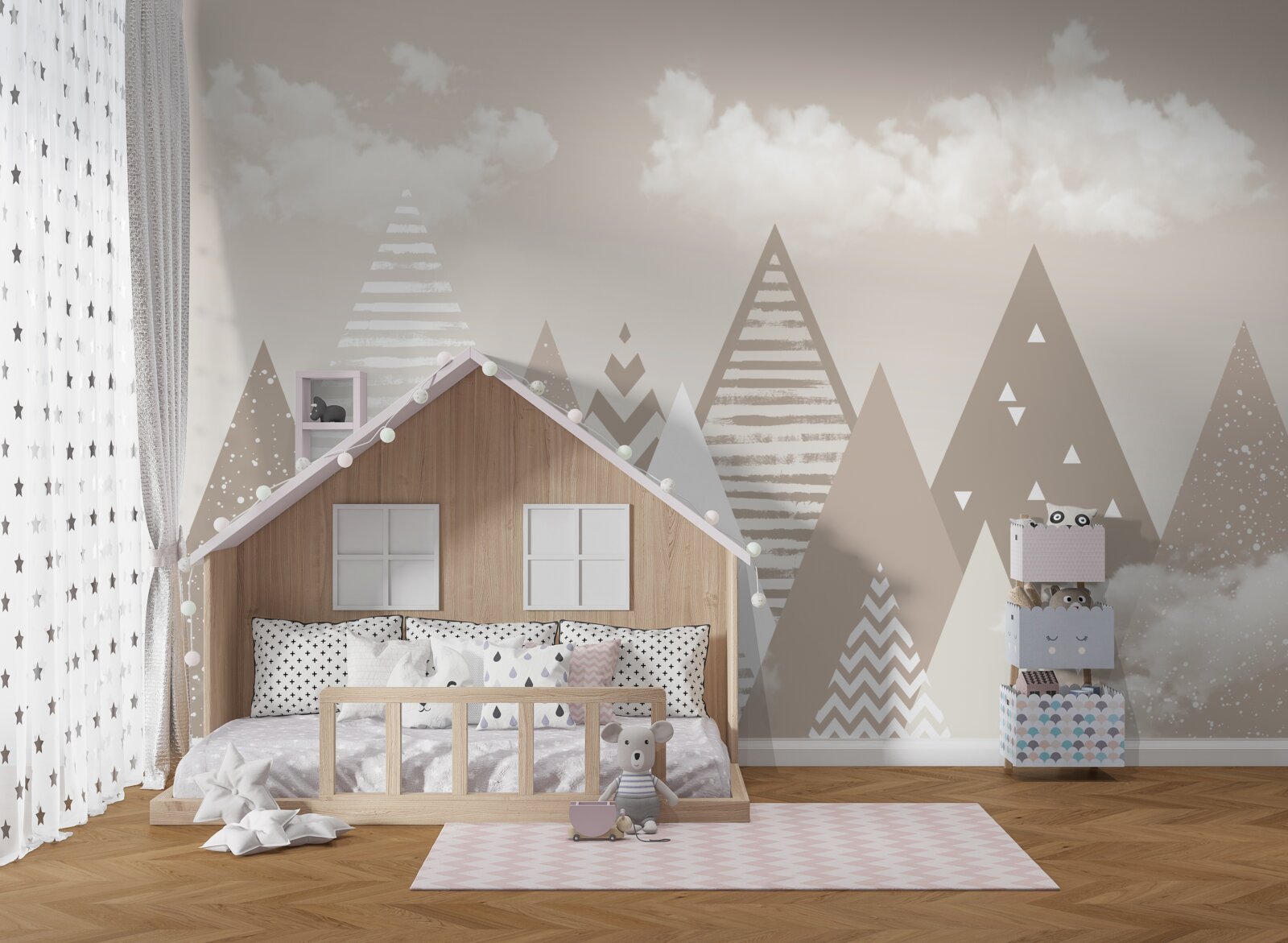 Fototapeta góry chmur w abstrakcji