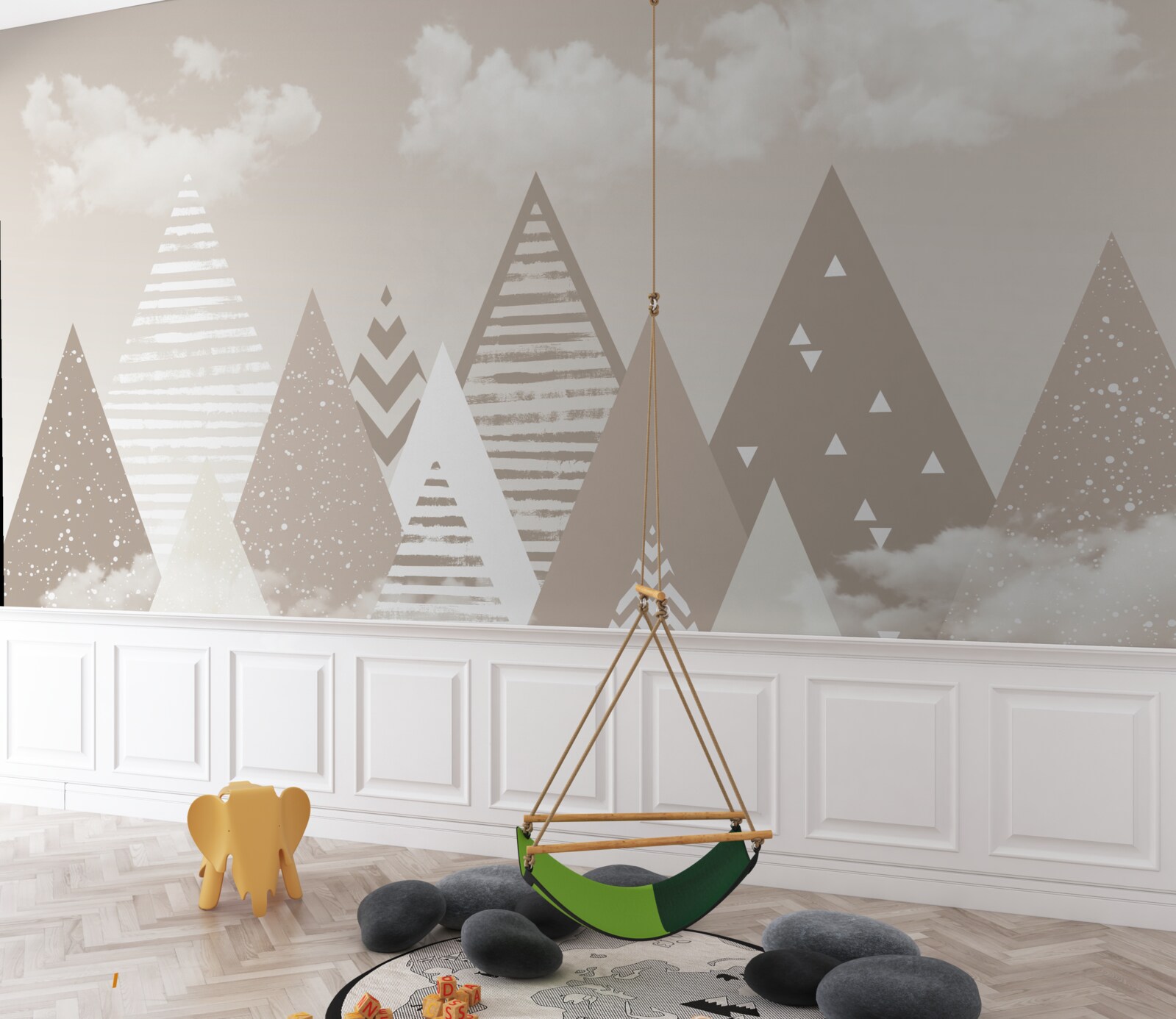 Fototapeta góry chmur w abstrakcji