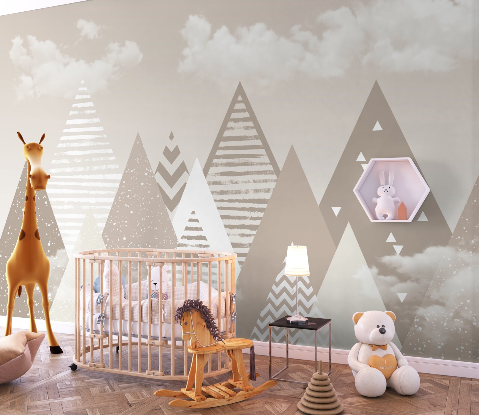 Fototapeta góry chmur w abstrakcji