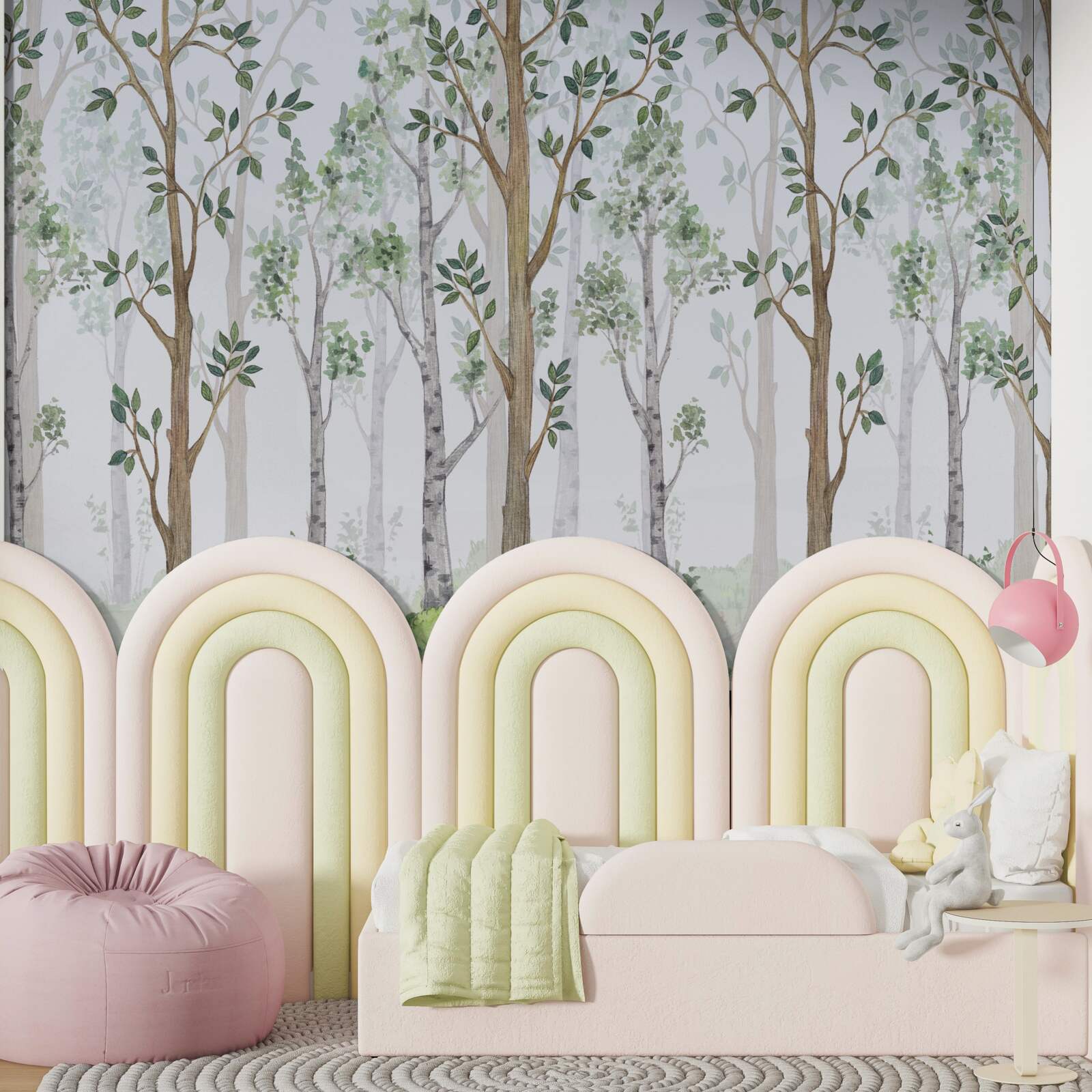 Fototapeta cienkie drewno mieszane