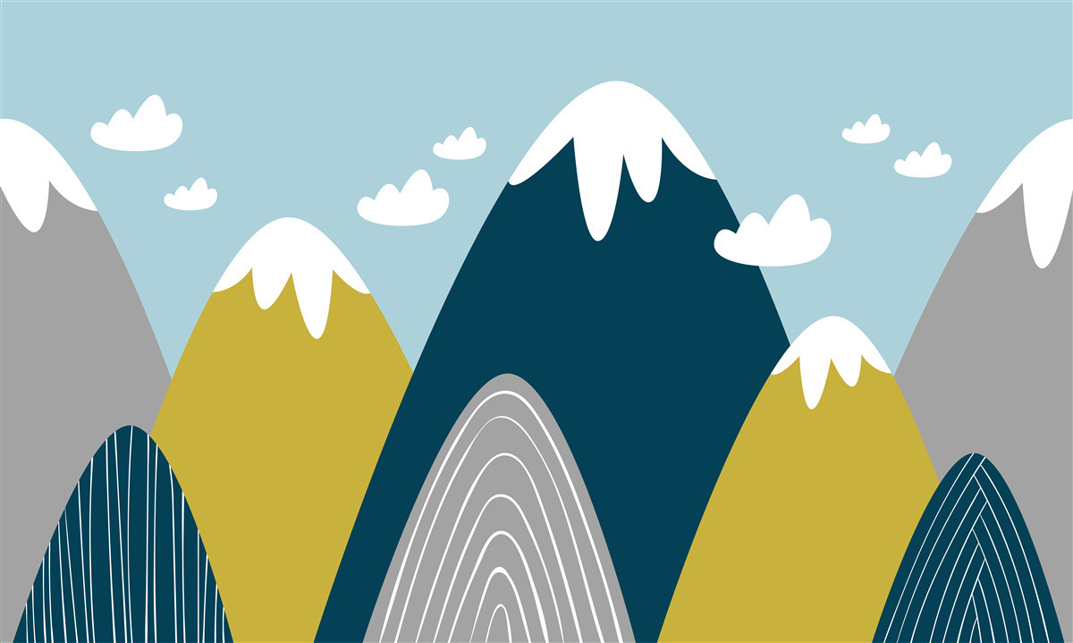 Fototapeta szczyty górskie pokryte śniegiem