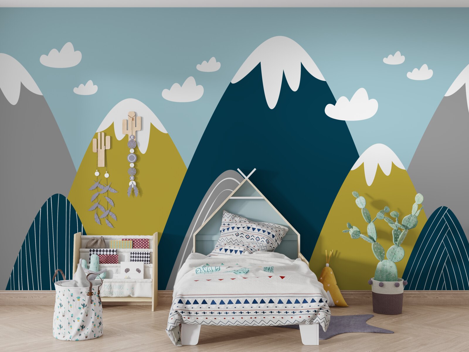 Fototapeta szczyty górskie pokryte śniegiem