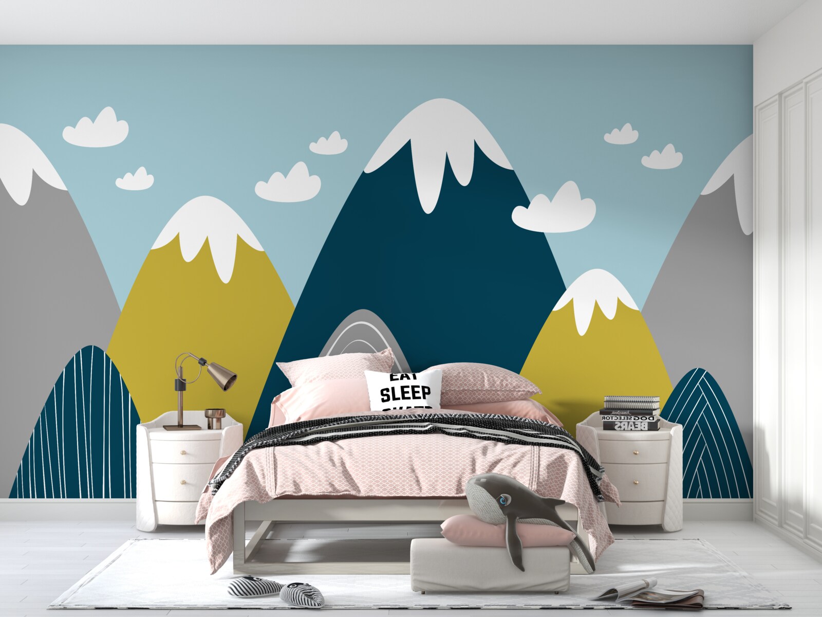 Fototapeta szczyty górskie pokryte śniegiem