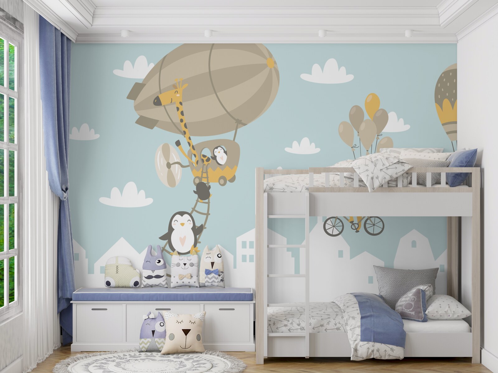 Fototapeta podczas transportu zwierzęta eksplorują przestrzeń powietrzną