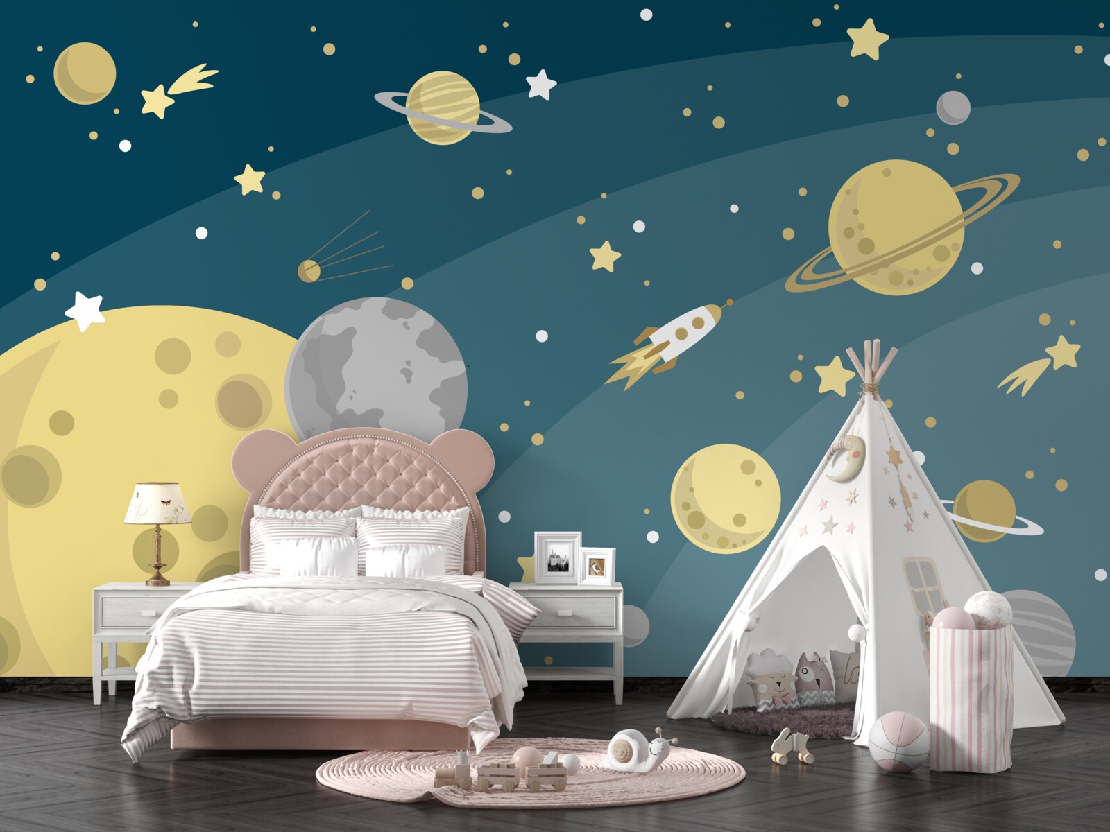 Fototapeta gwiazdy i planety w kosmosie