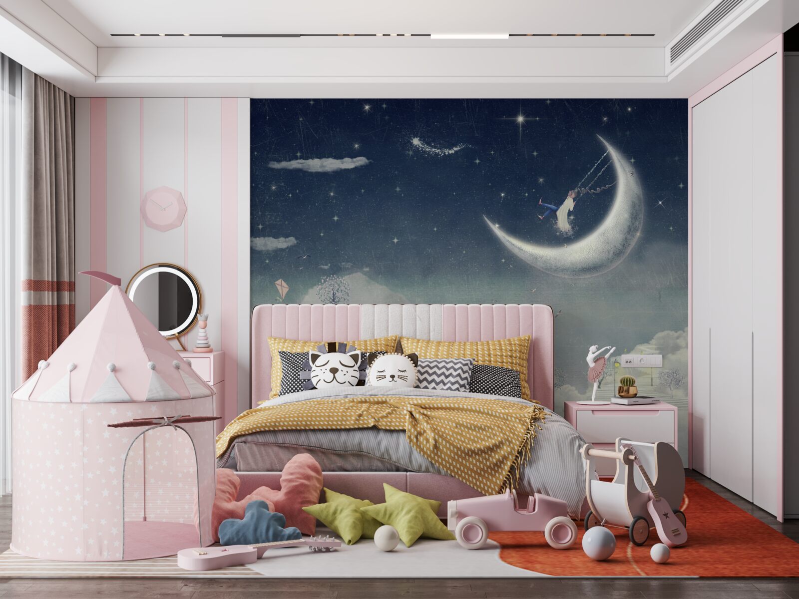 Fototapeta wieczorny spacer w świetle księżyca