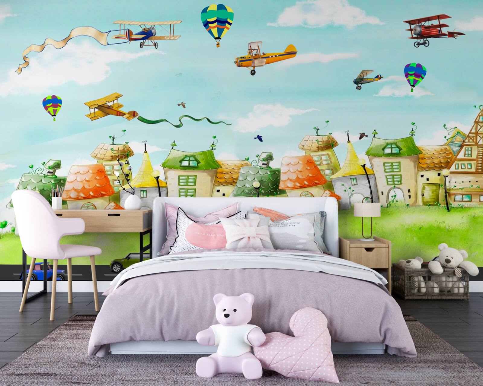 Fototapeta samochody na autostradzie i samolotach