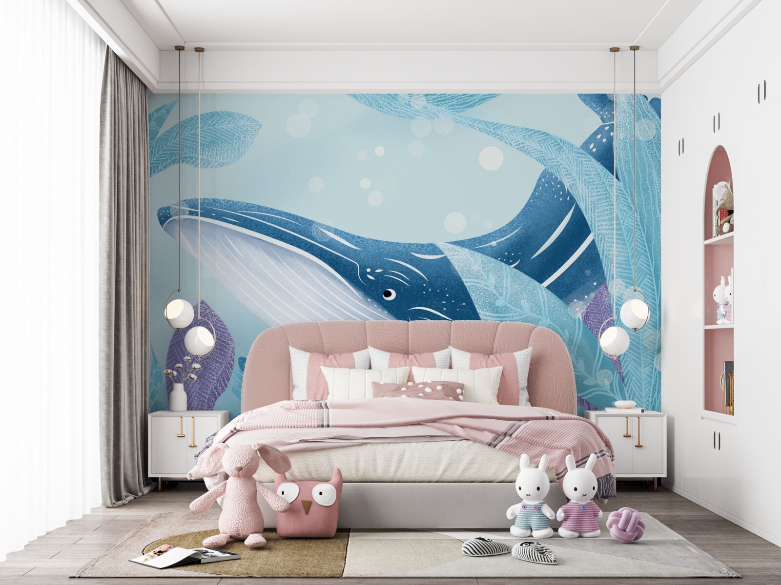 Fototapeta w liściach kryje się ogromny kaszalot