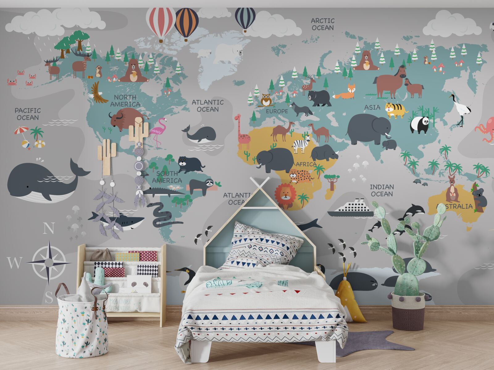 Fototapeta traktaty pokojowe z mieszkańcami kontynentów