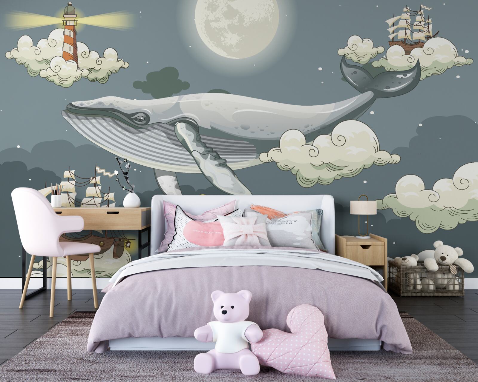 Fototapeta podwodni turyści i wieloryb