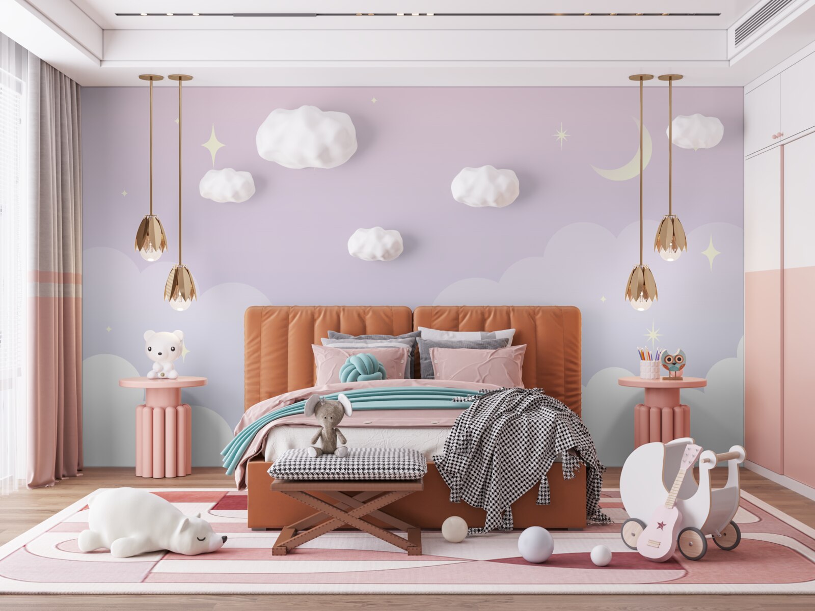 Fototapeta niebo jest w ramionach snu i świecących gwiazd