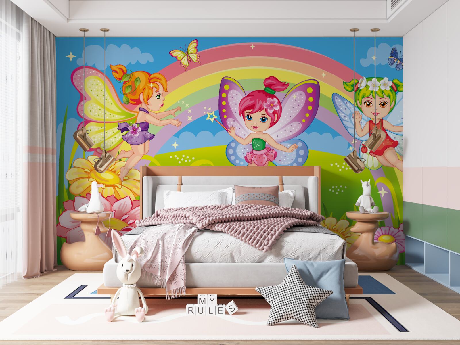 Fototapeta wróżkowe przyjaciółki na polanie