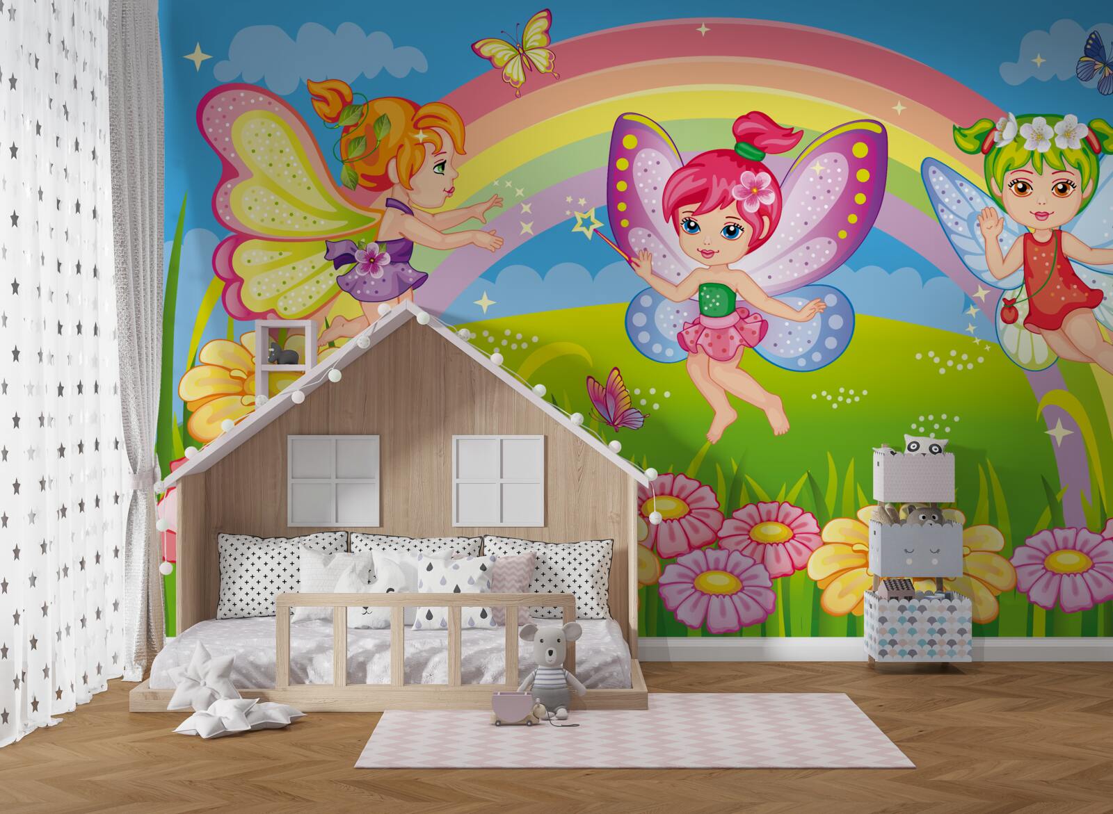 Fototapeta wróżkowe przyjaciółki na polanie