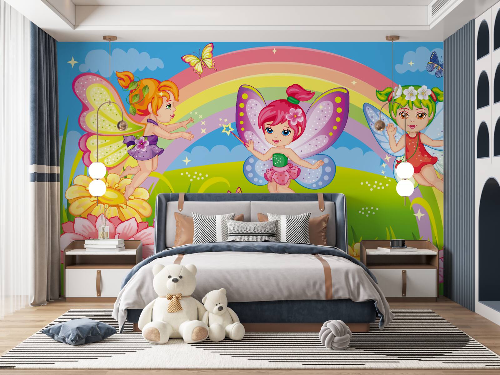 Fototapeta wróżkowe przyjaciółki na polanie