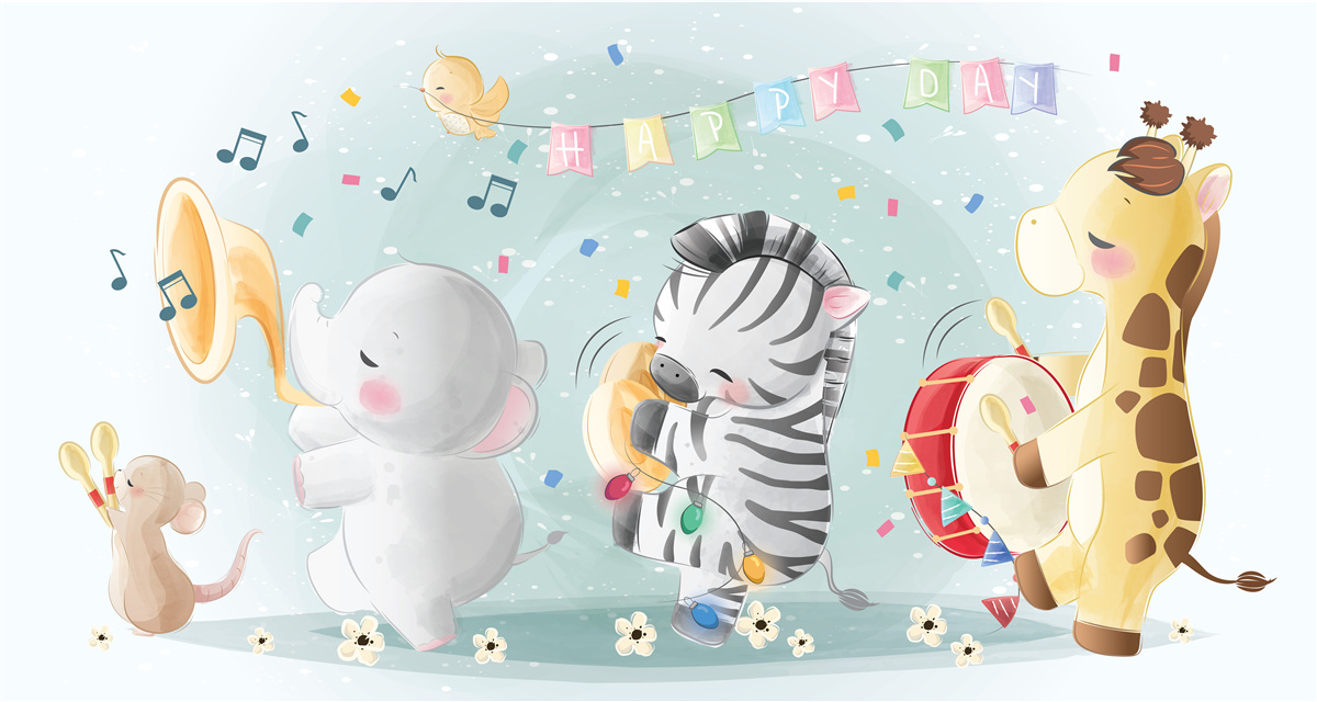 Fototapeta grupa młodych wykonawców