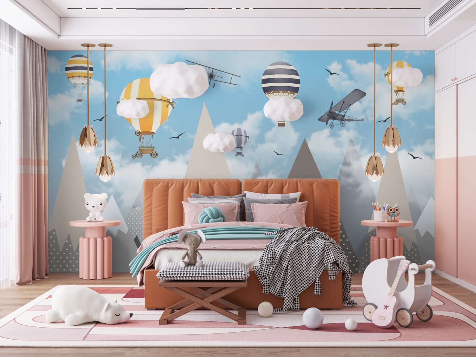 Fototapeta pojazdy na szczytach gór