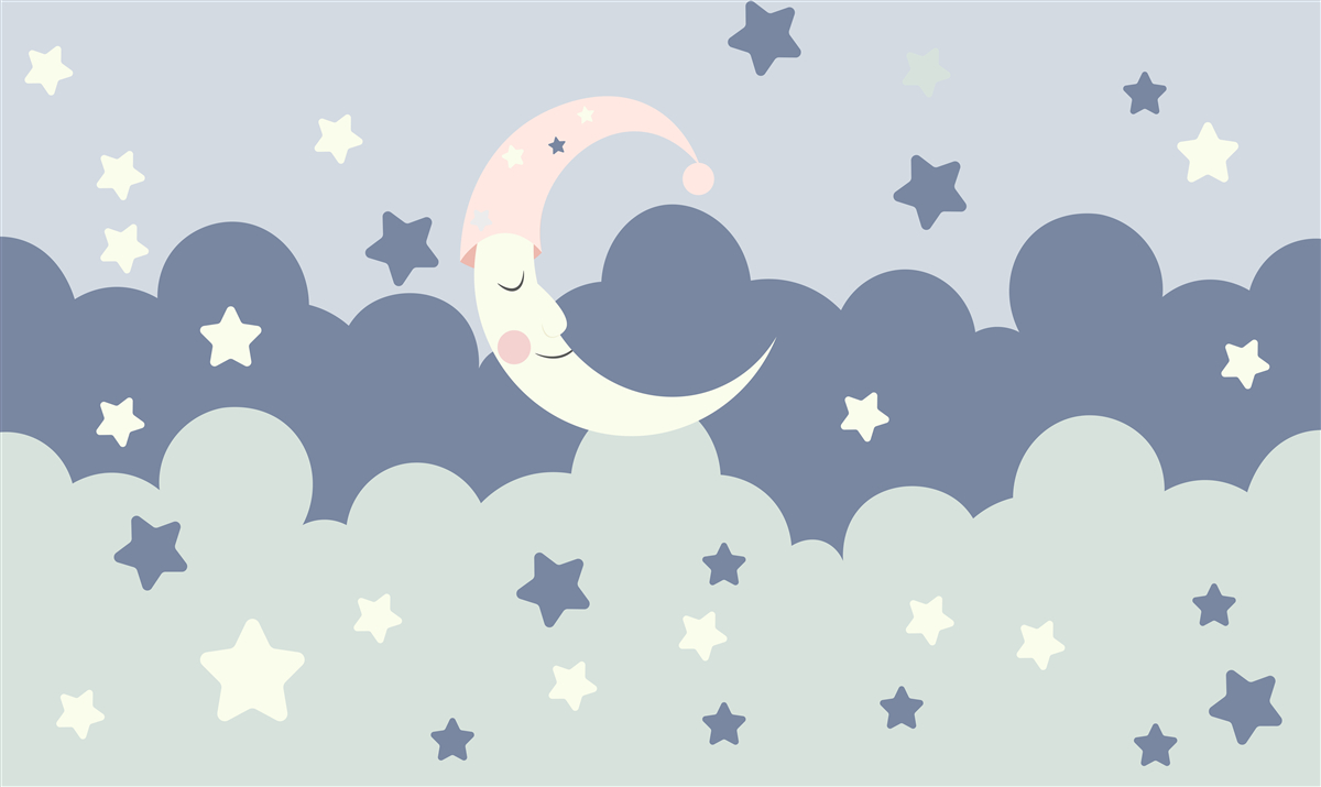 Fototapeta księżyc i luminarze zasypiają