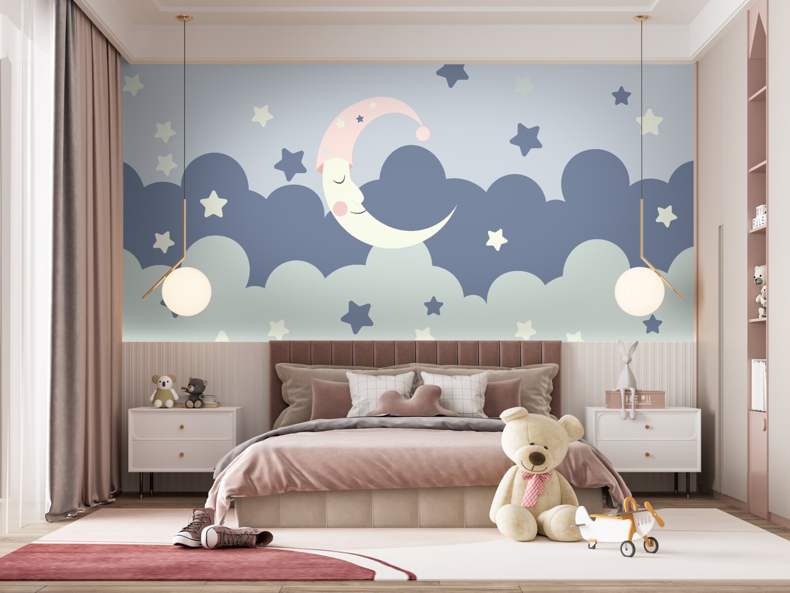 Fototapeta księżyc i luminarze zasypiają