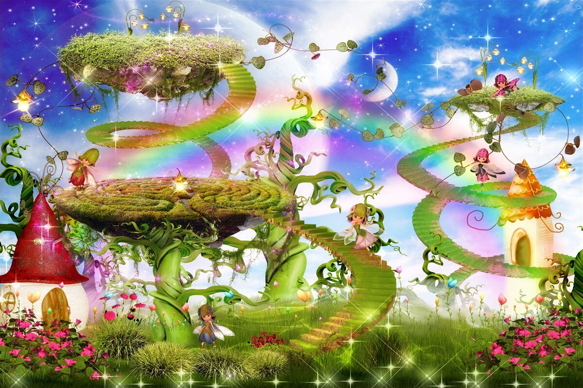 Fototapeta wymarzone miasto wśród chmur