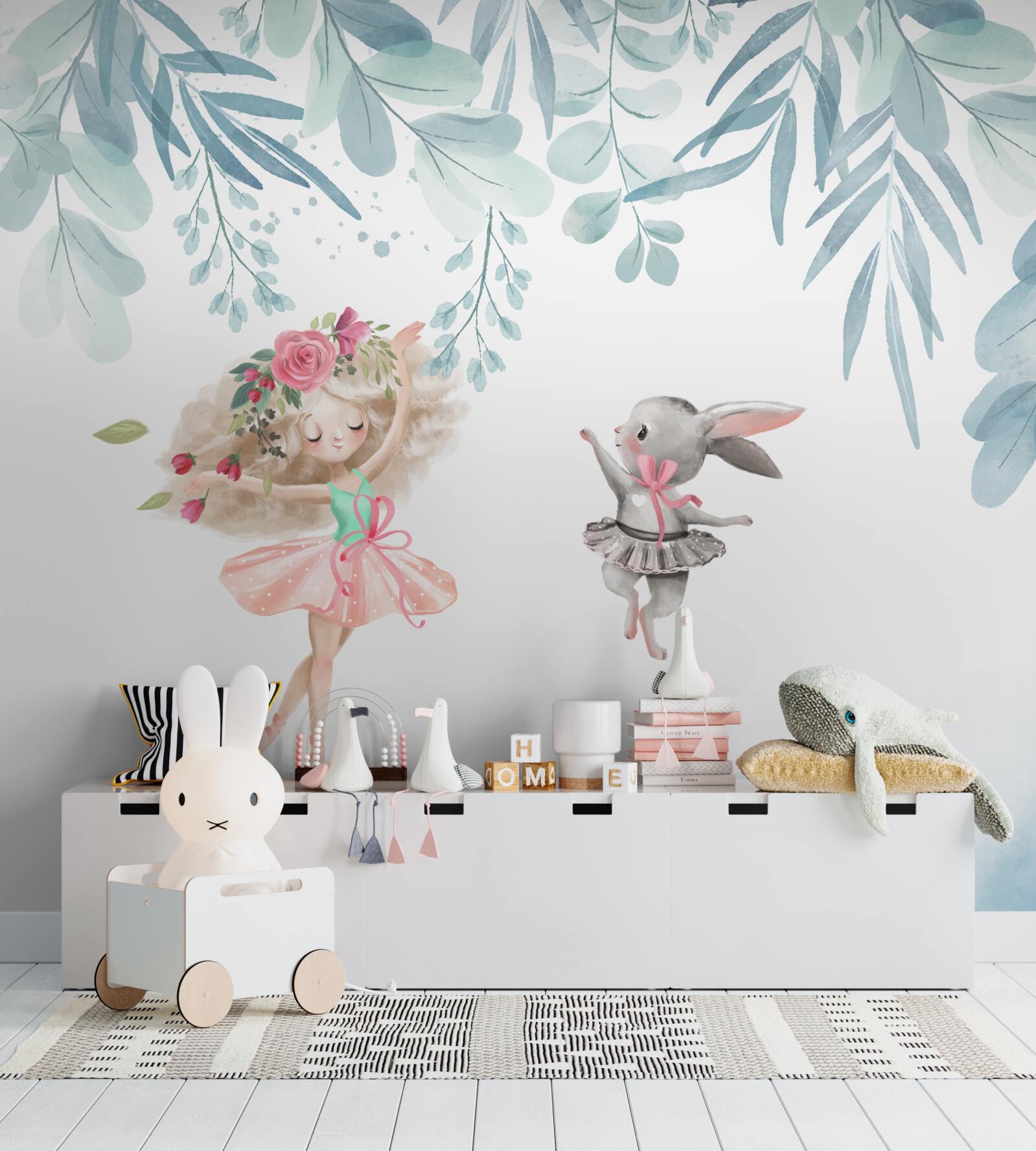 Fototapeta czarodziejka i jej przyjaciel-królik