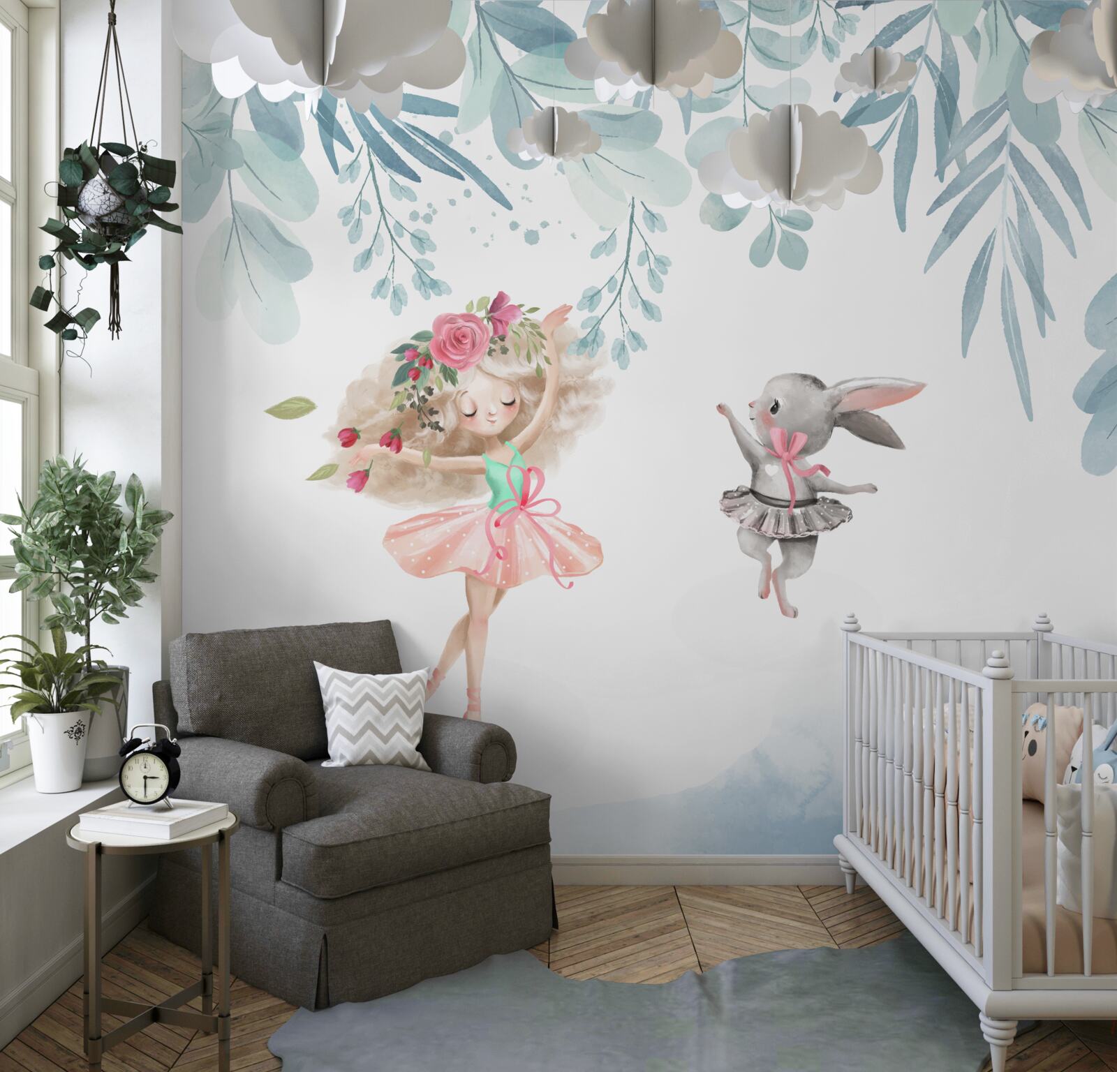 Fototapeta czarodziejka i jej przyjaciel-królik