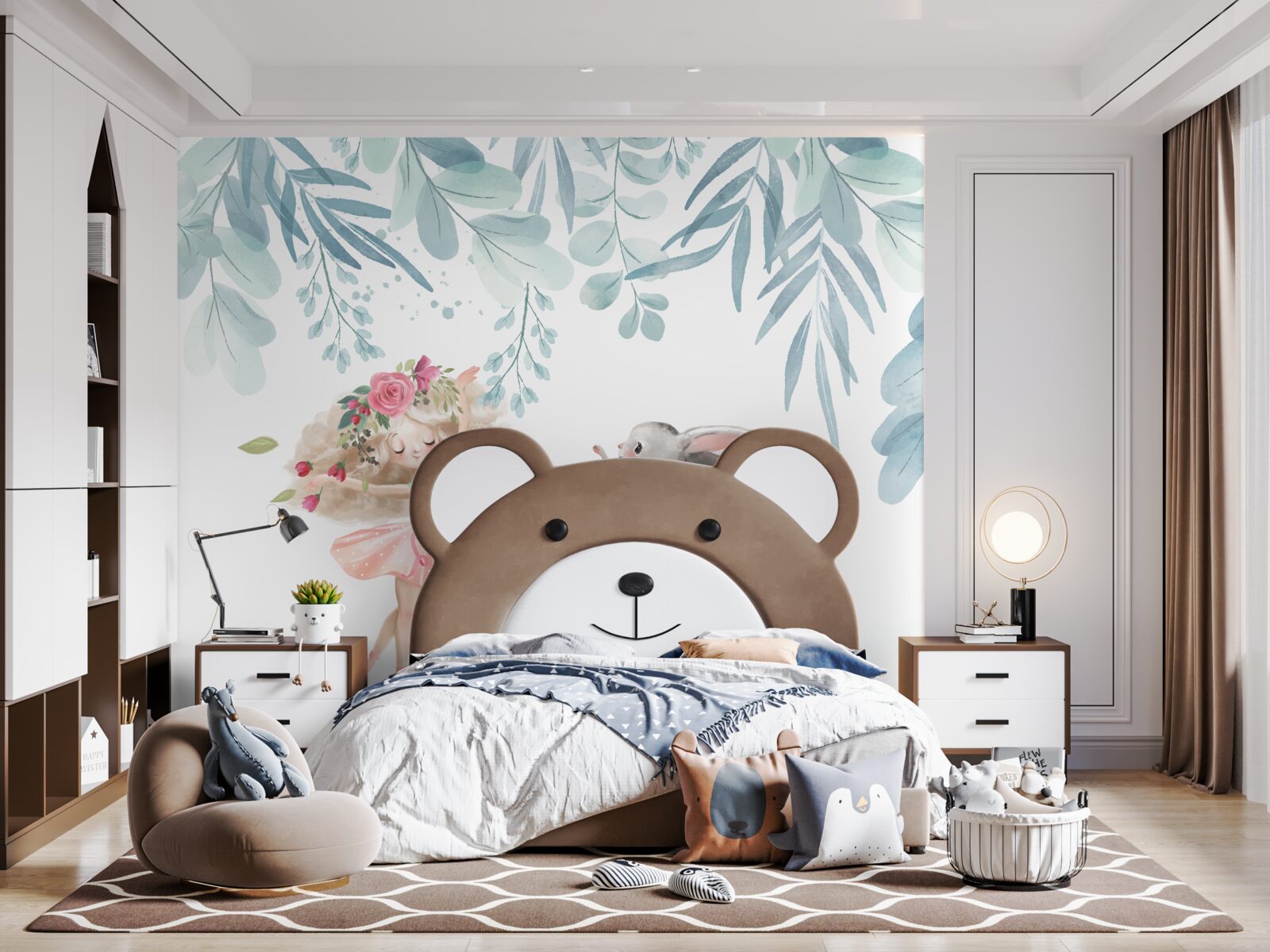 Fototapeta czarodziejka i jej przyjaciel-królik