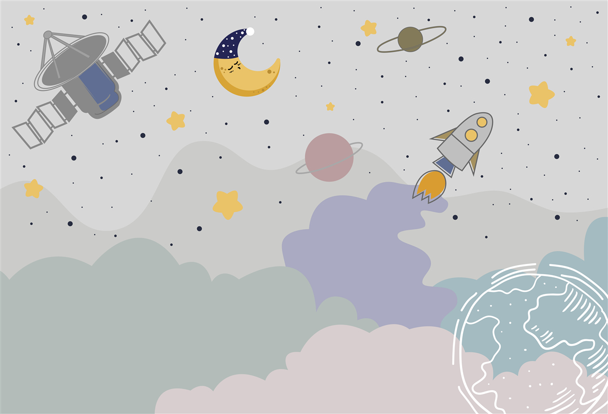 Fototapeta ciała niebieskie nad naszą planetą