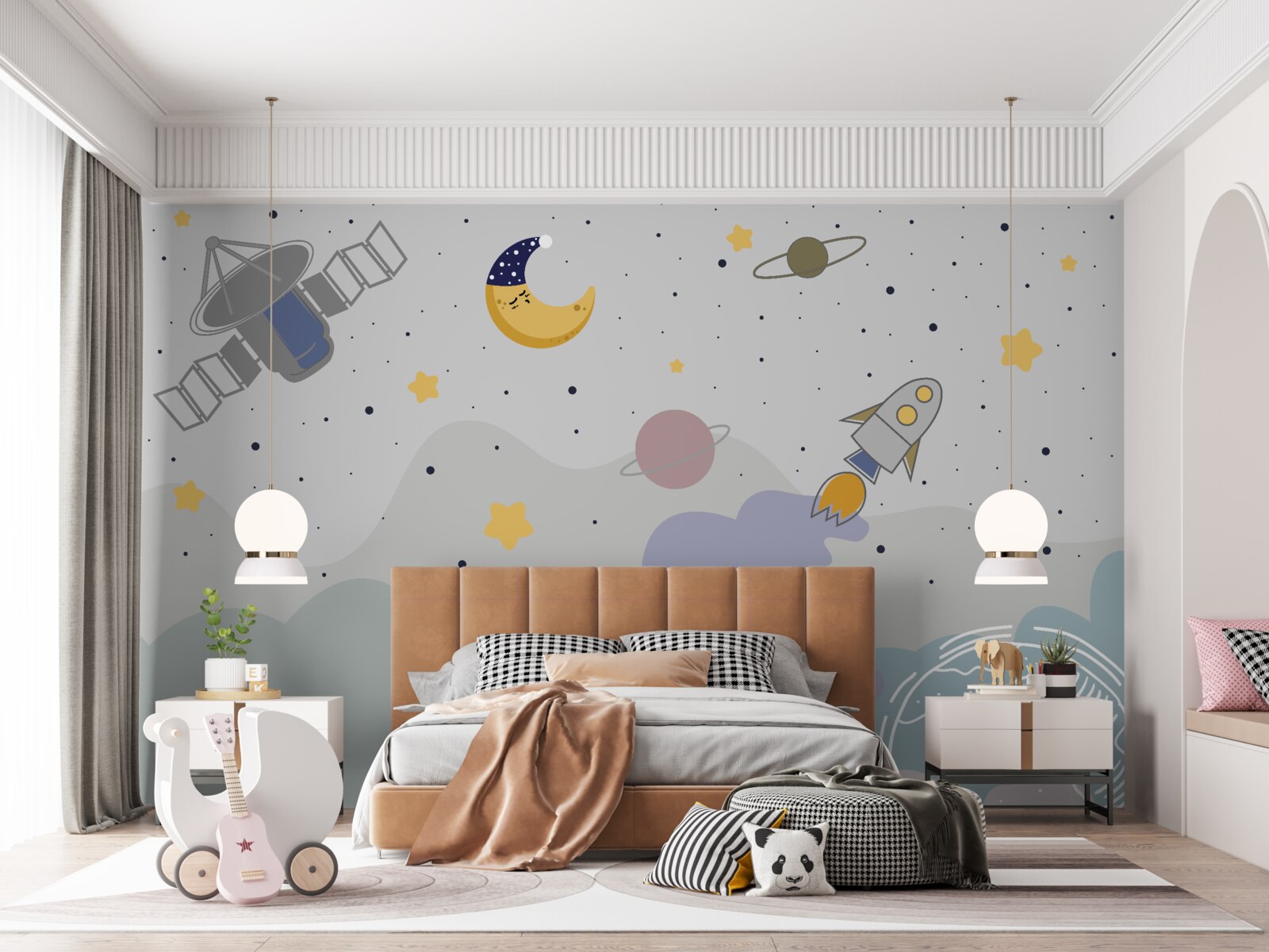 Fototapeta ciała niebieskie nad naszą planetą