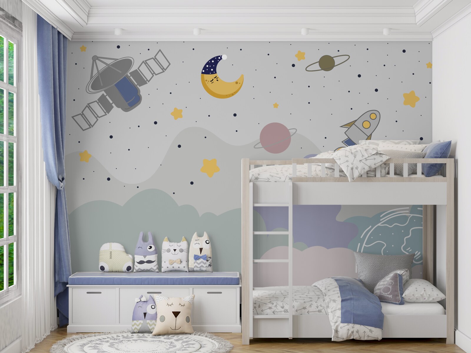 Fototapeta ciała niebieskie nad naszą planetą