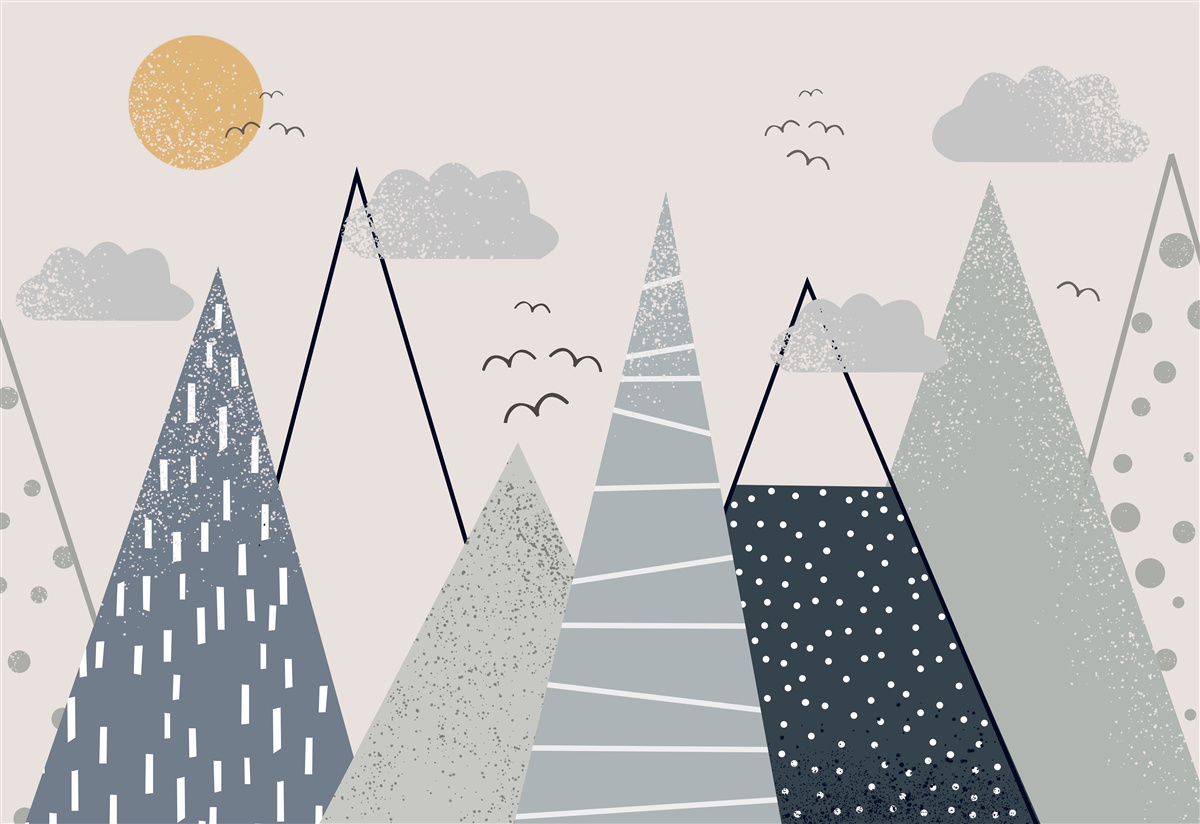 Fototapeta słońce chowa się za szczytami gór