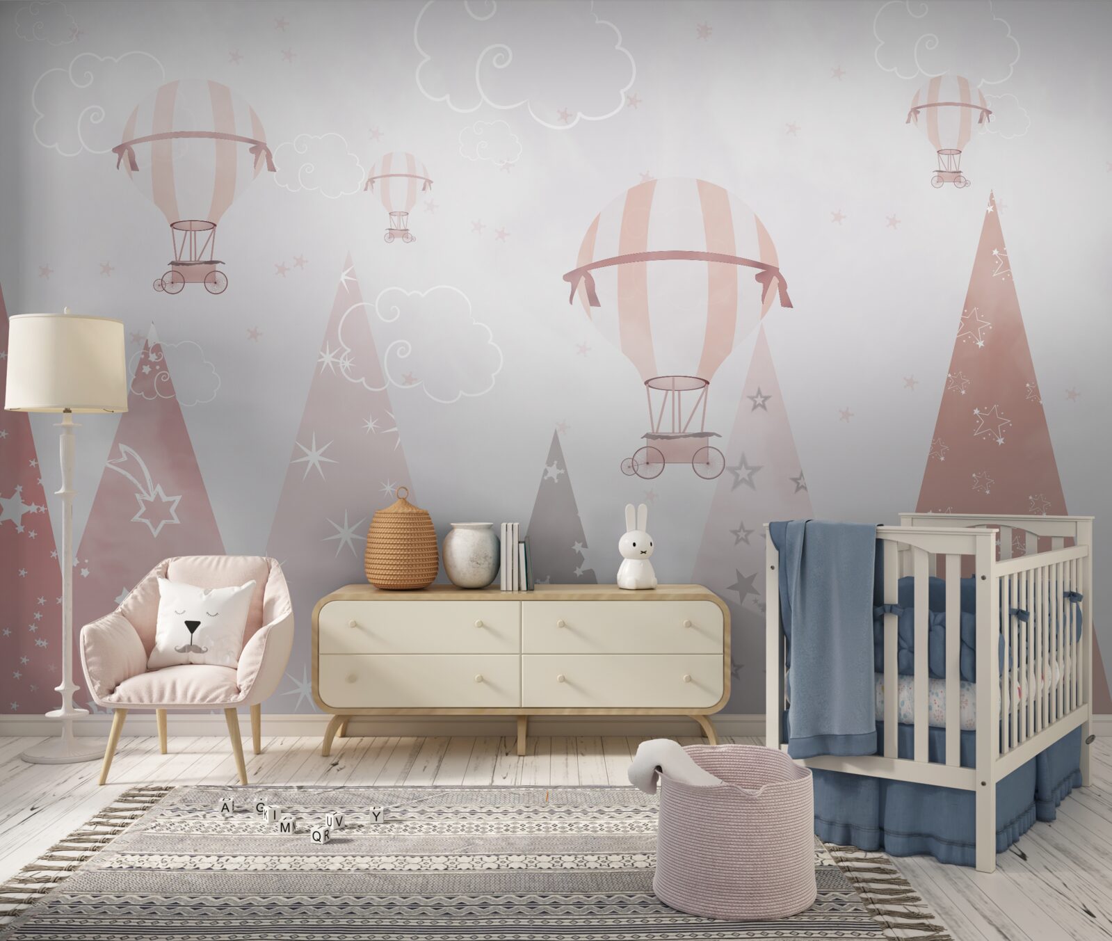 Fototapeta kule na niebie obsypują las świecącymi gwiazdami