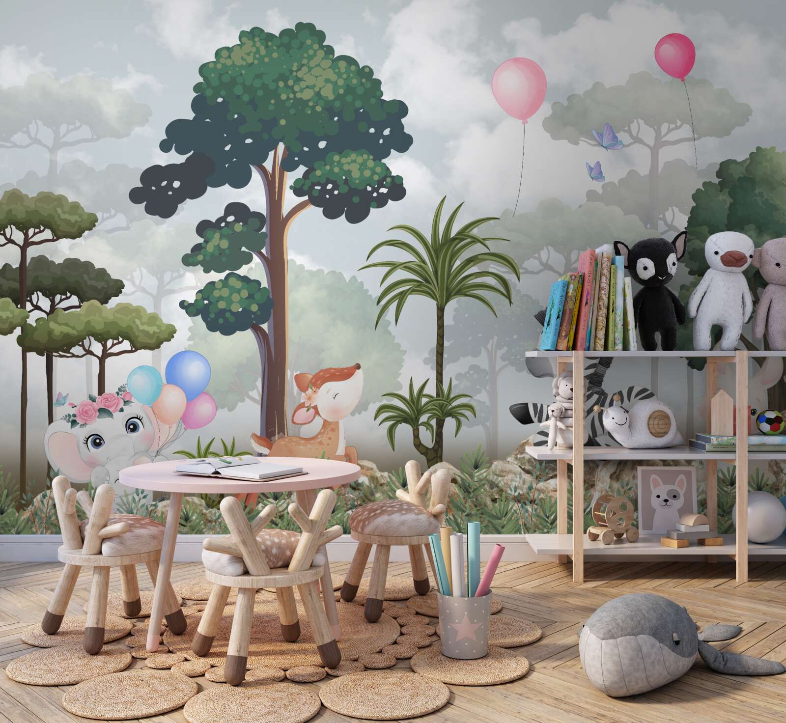 Fototapeta zwierzęta leśne świętują swoje urodziny