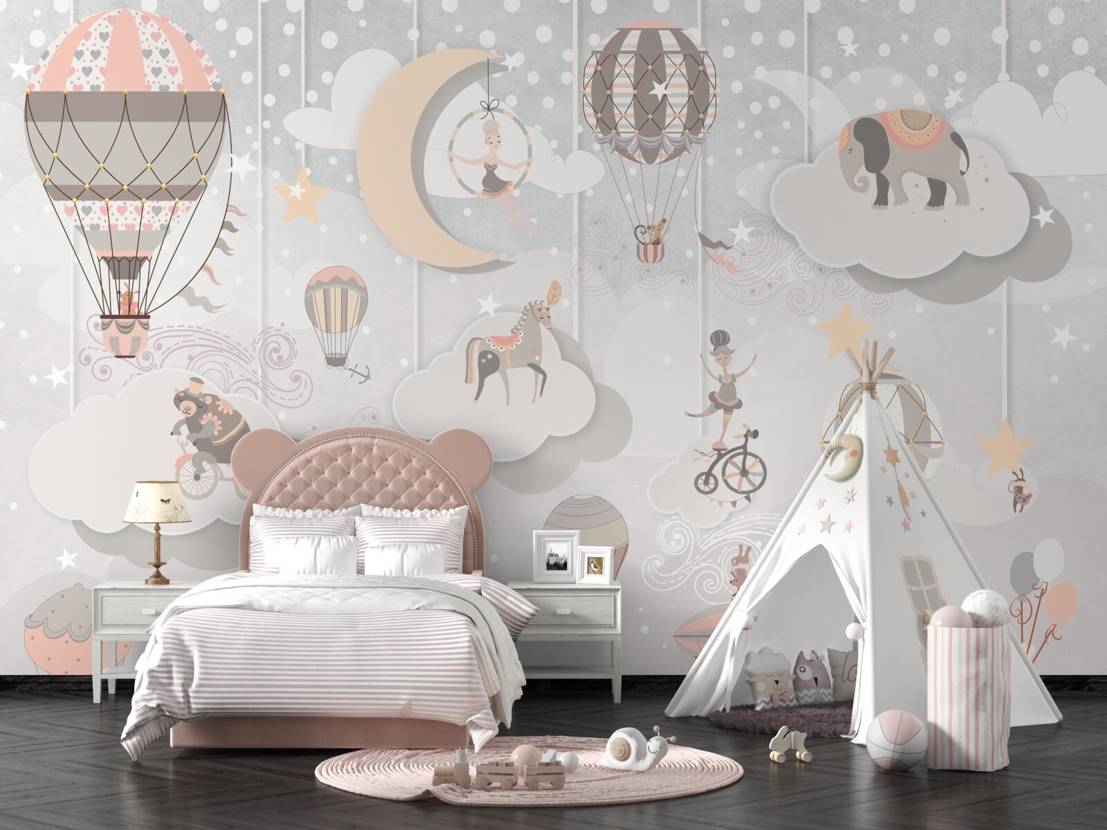 Fototapeta w nocy wszystkie zwierzęta idą spać