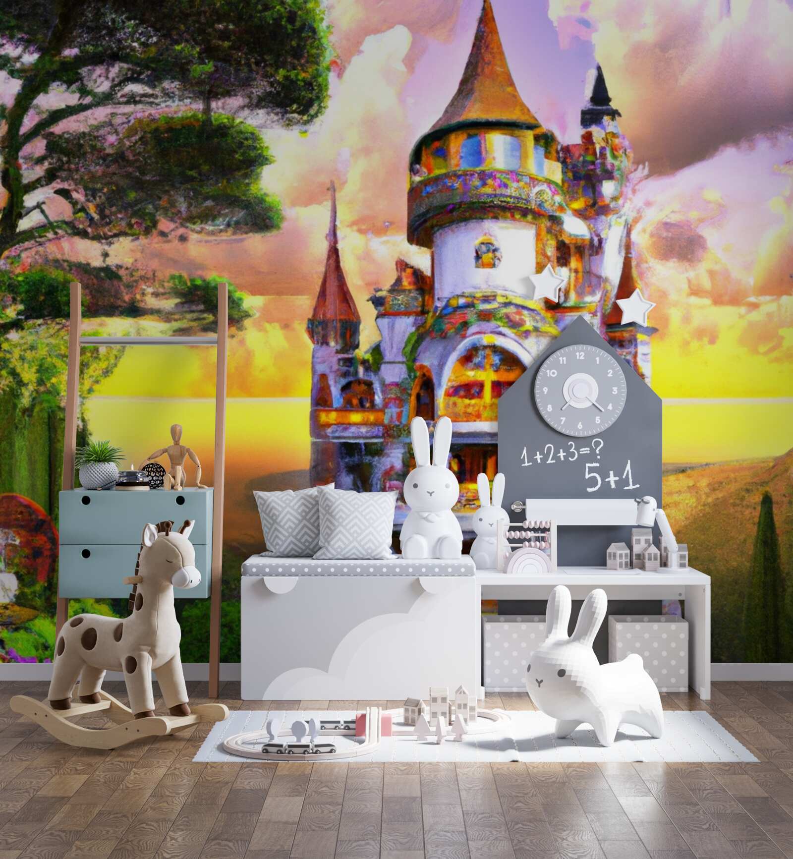 Fototapeta wieża roszpunki jest bardzo wysoka