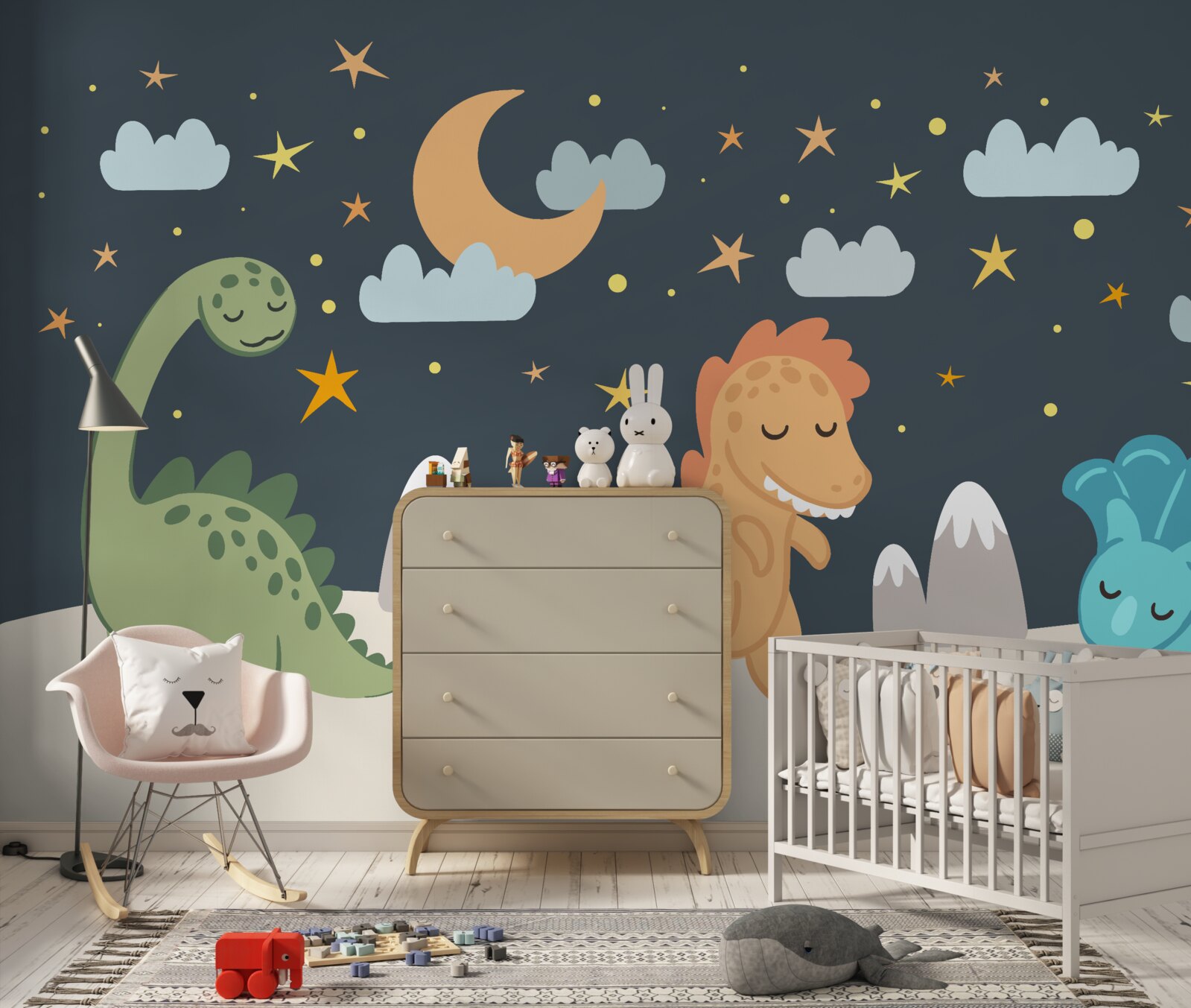 Fototapeta dinozaury idą spać