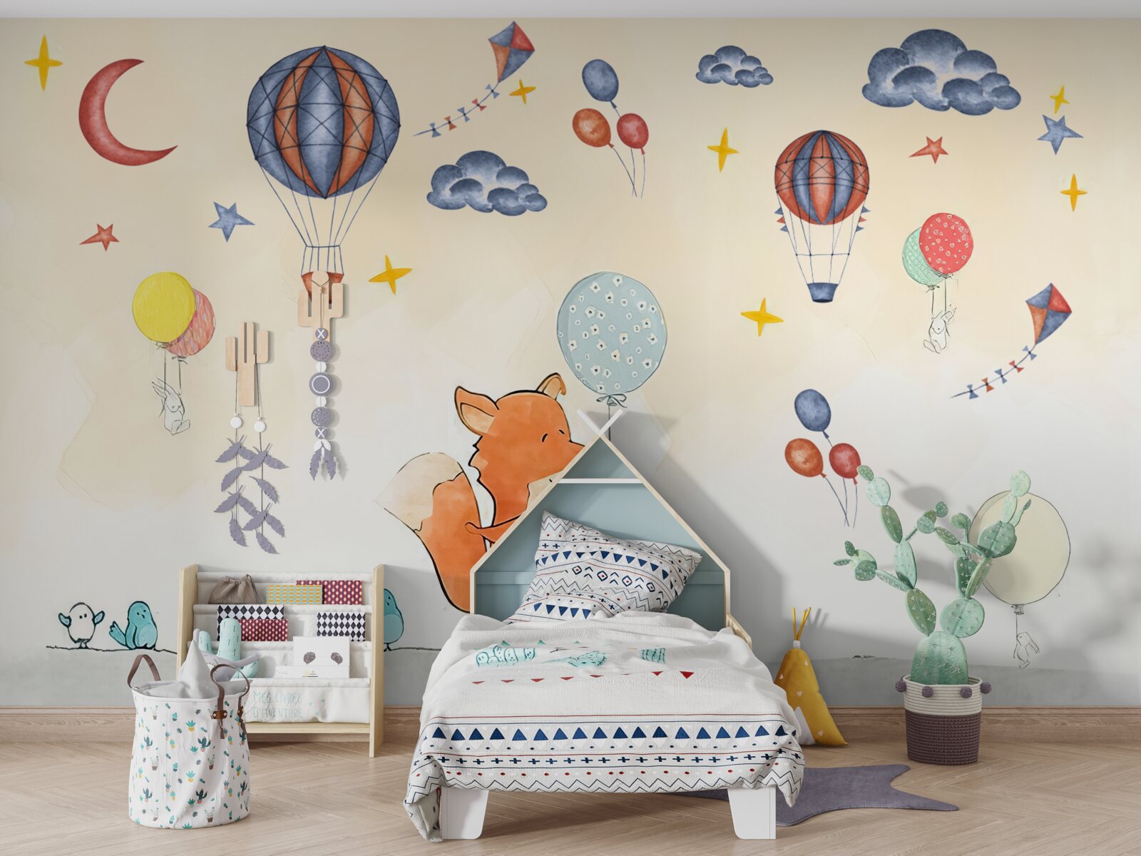 Fototapeta mały lis idzie na imprezę